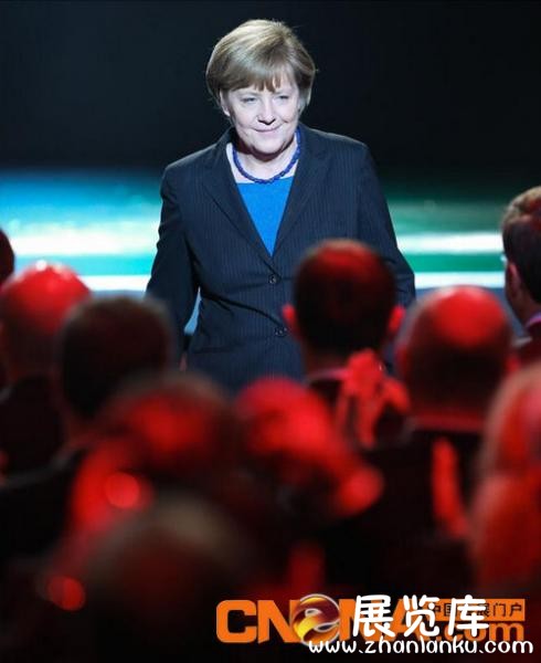 德国总理默克尔出席2014年汉诺威工业博览会开幕式