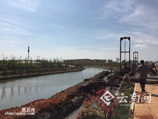 虾坝河施工现场