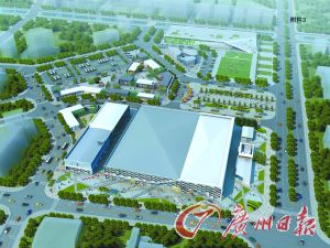 虎门会展中心和虎门城市运动广场效果图。