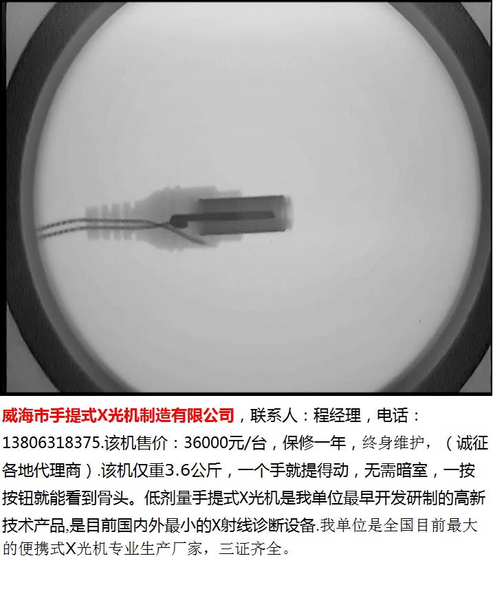 威海市手提式X光机-透视工件效果