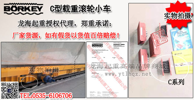C型滚轮小车案例